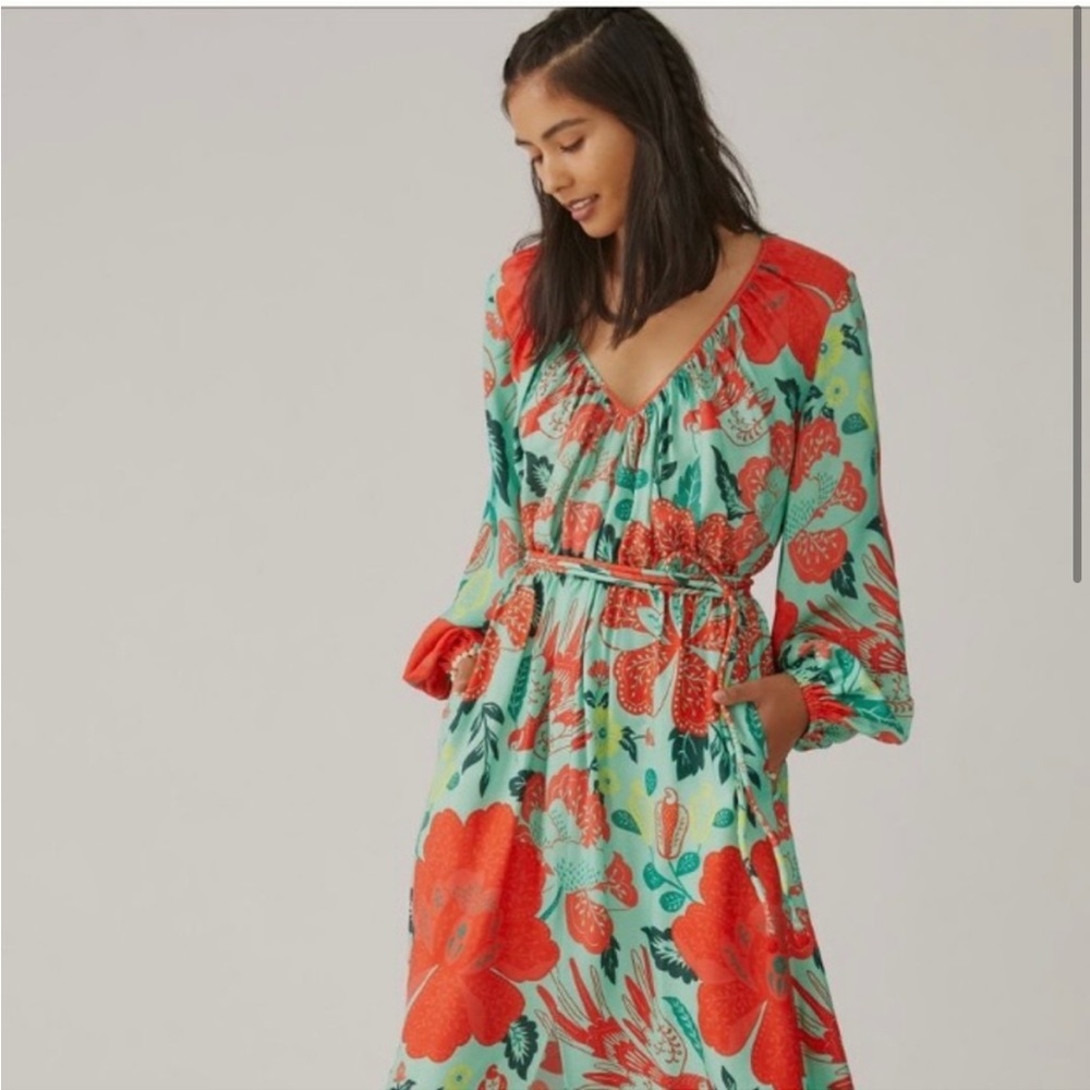 Farm x Anthropologie Poppy Print Maxi Dress